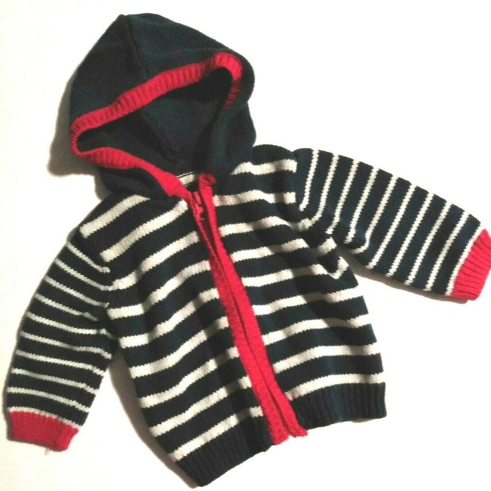Motherhood Infant Size 3-6M  Blue & White Sweater